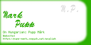 mark pupp business card