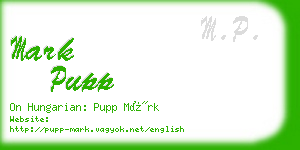 mark pupp business card